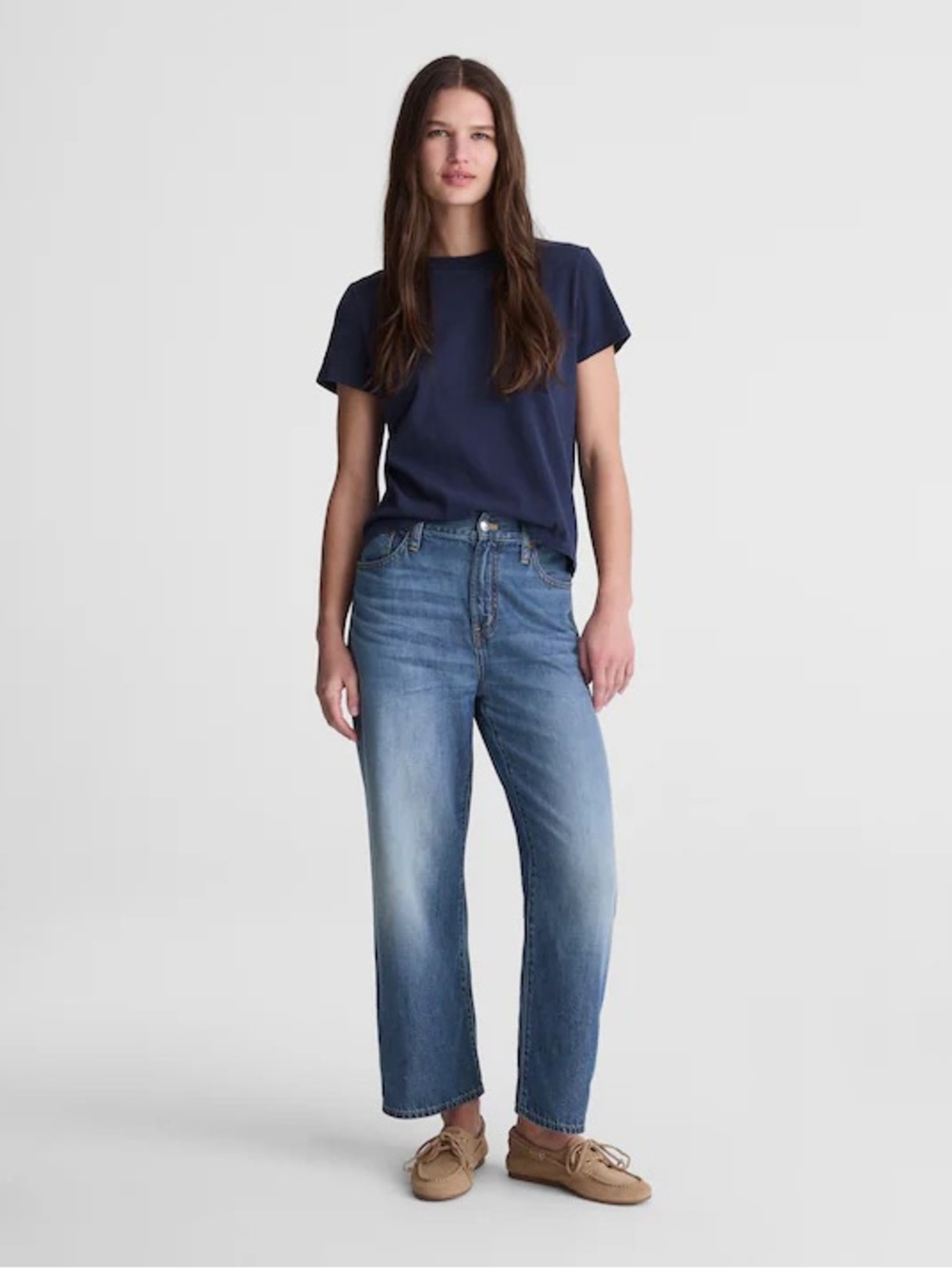Madewell The Perfect Vintage Wide-Leg Crop Jean in Airy Denim